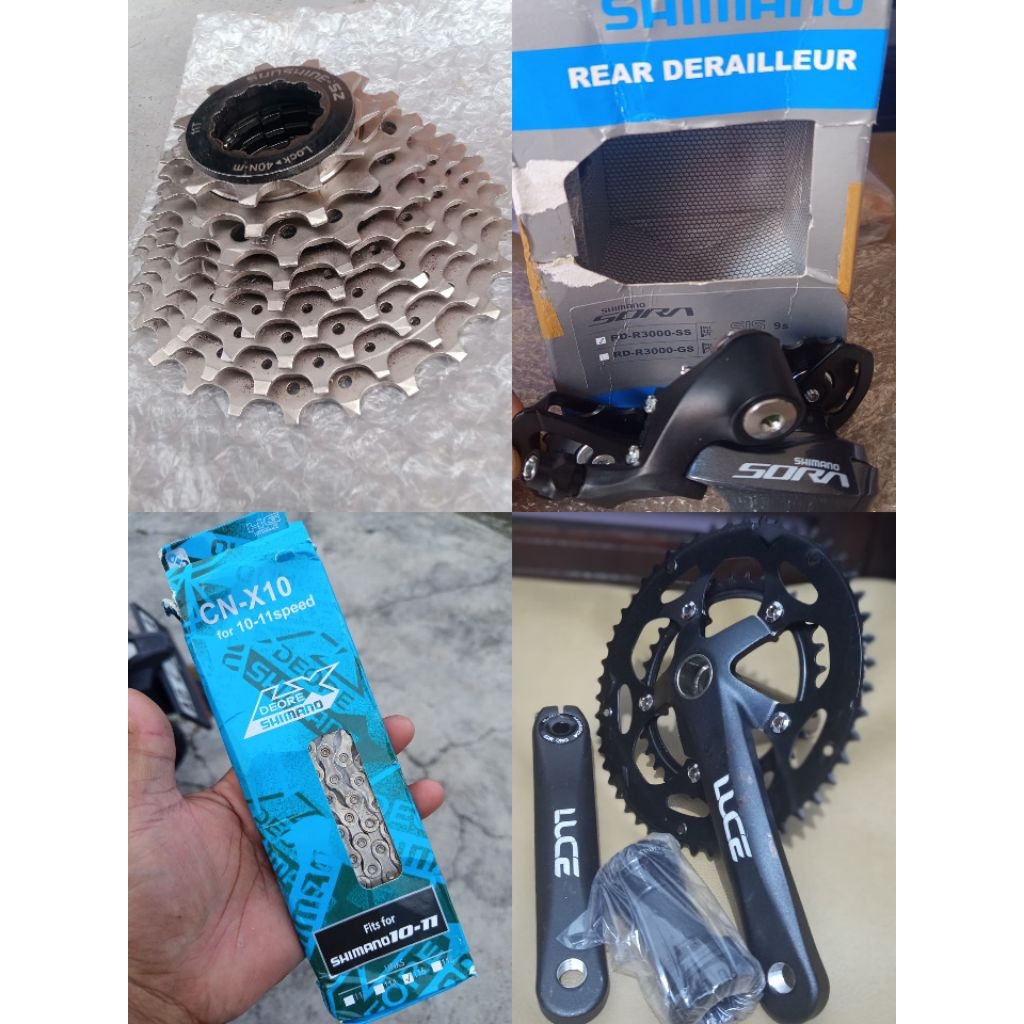 Mini Grupset Roadbike Mix Brand Untuk 9 Speed