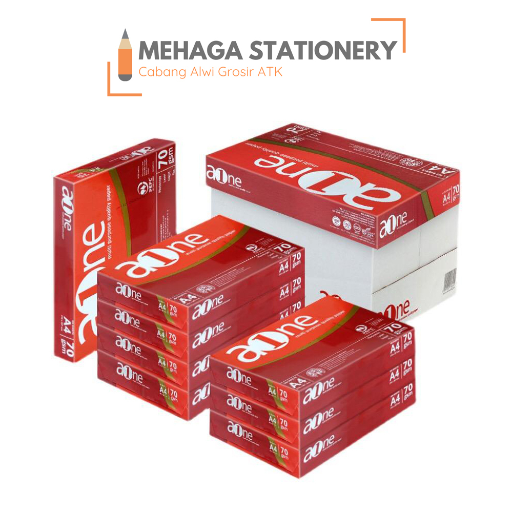

Kertas HVS A4 70 GSM Aone | 1 Kotak : 5 Rim