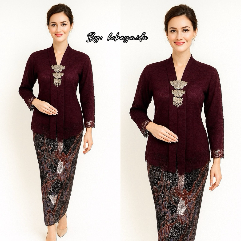 BEST DEALS (Free Bross) Kebaya Brokat Floy Kartini - Kebaya Modern - Kebaya Wisuda - Kebaya Hitam -