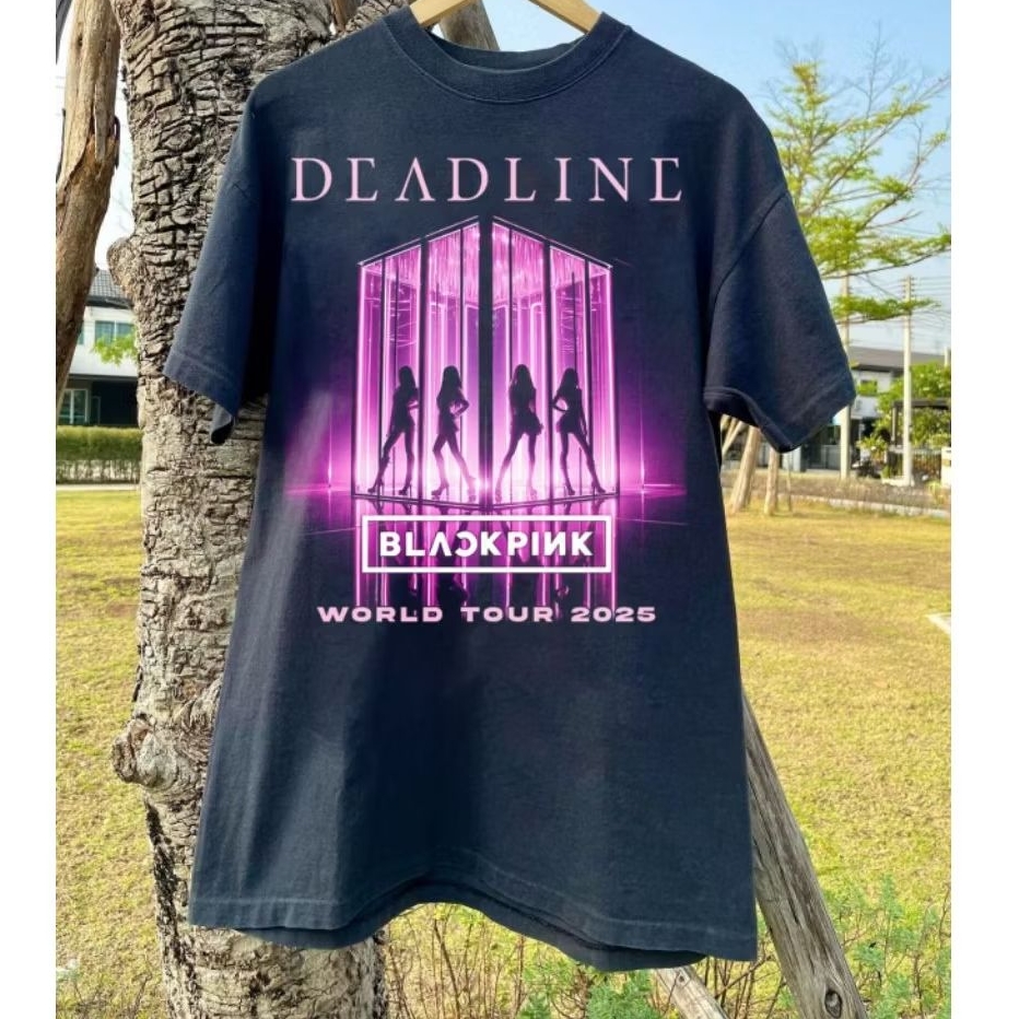 BlackPink Deadline World Tour Front And Back Print T-shirt/Kaos BlackPink Deadline World Tour 2025 U