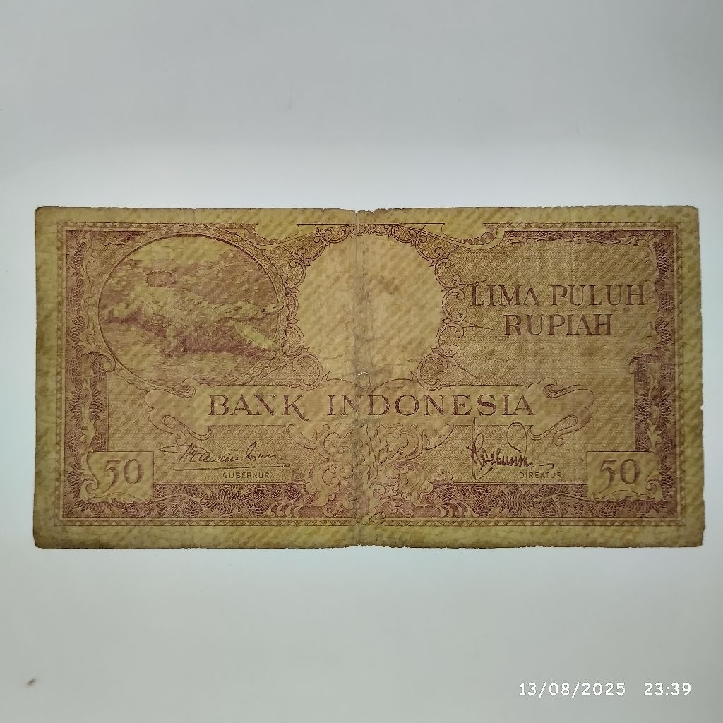 50 rupiah seri buaya