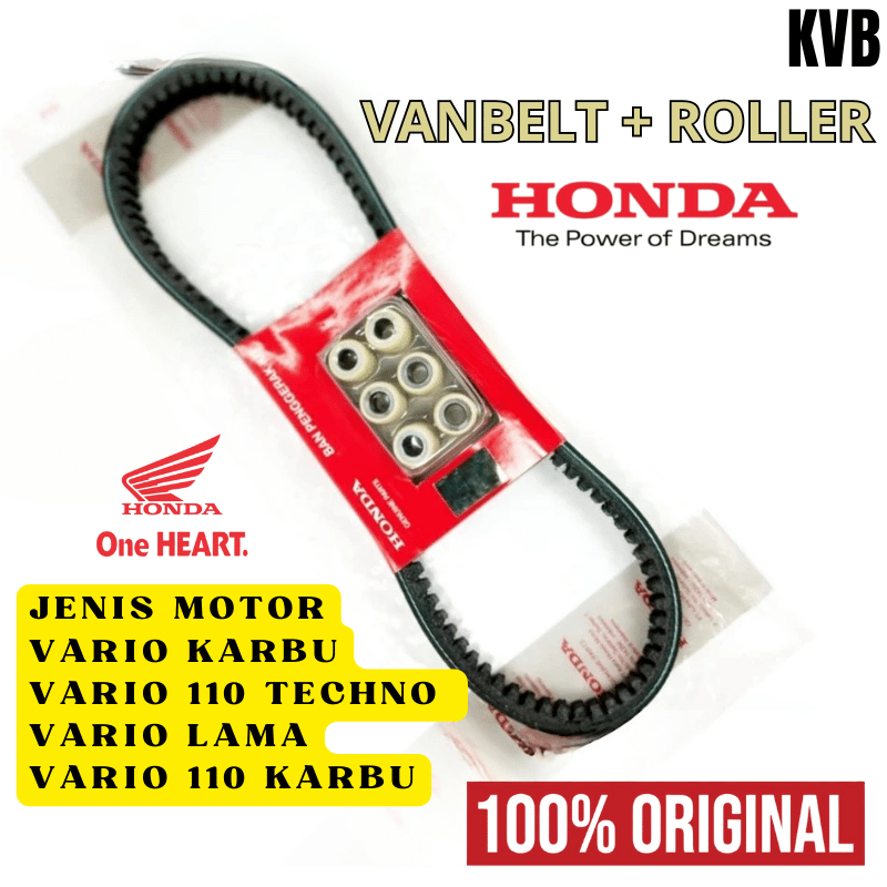 VANBELT V-BELT SET ROLLER KVB HONDA VARIO 110 KARBU , VARIO 110 TECHNO , VARIO LAMA , VARIO KARBU