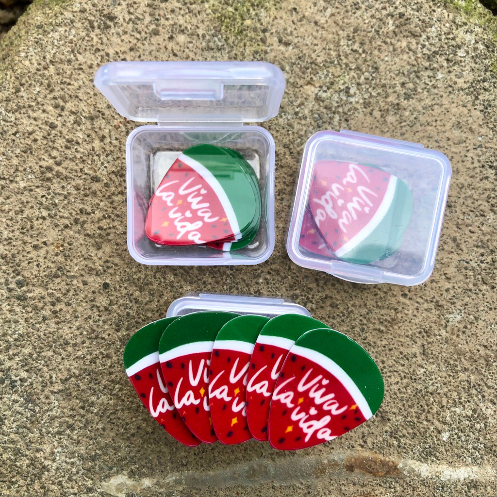 Pick Gitar Twinkling Watermelon Viva la Vida Semangka Free Box (Handmade)