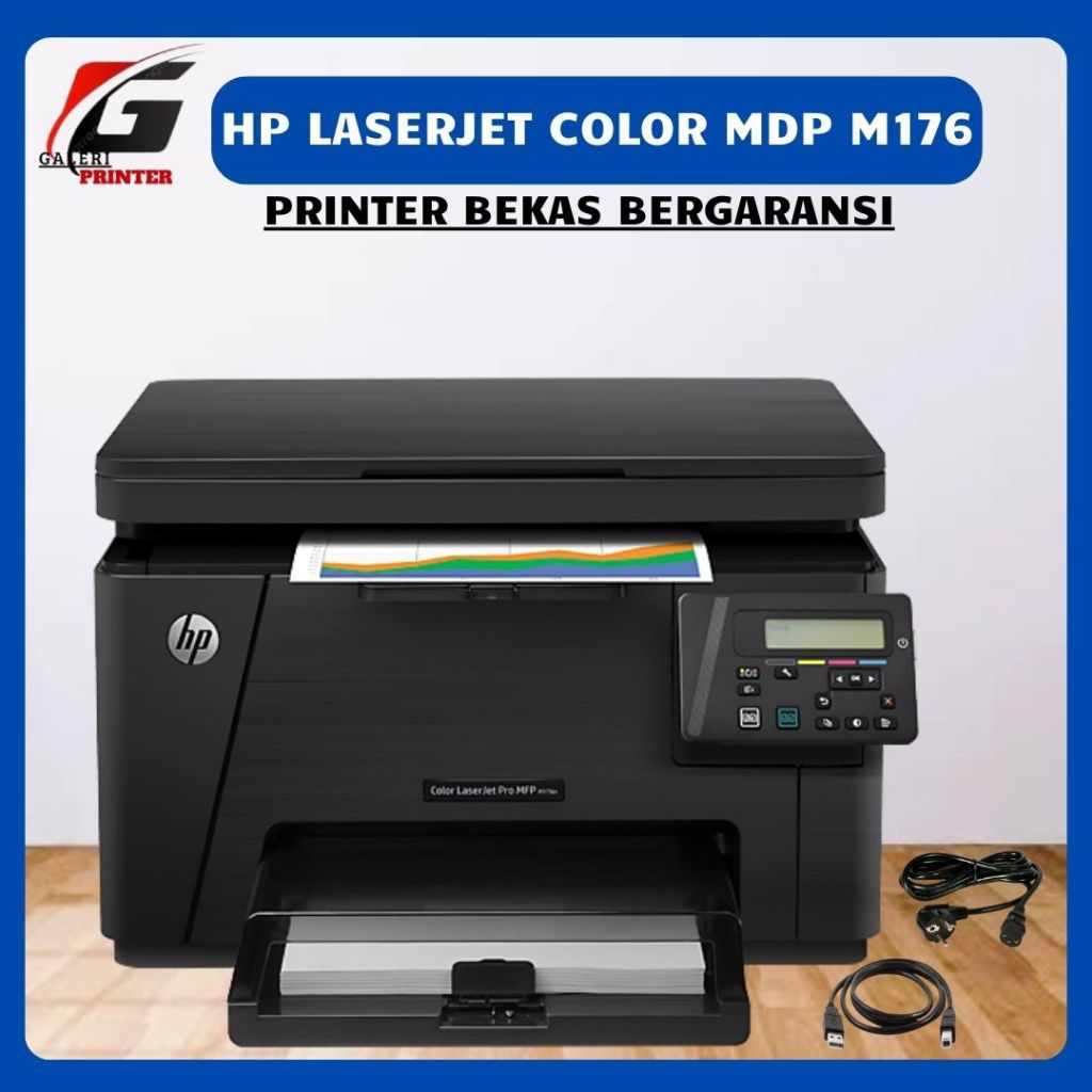 HP LaserJet M176n Color Printer A4/F4 Siap Pakai