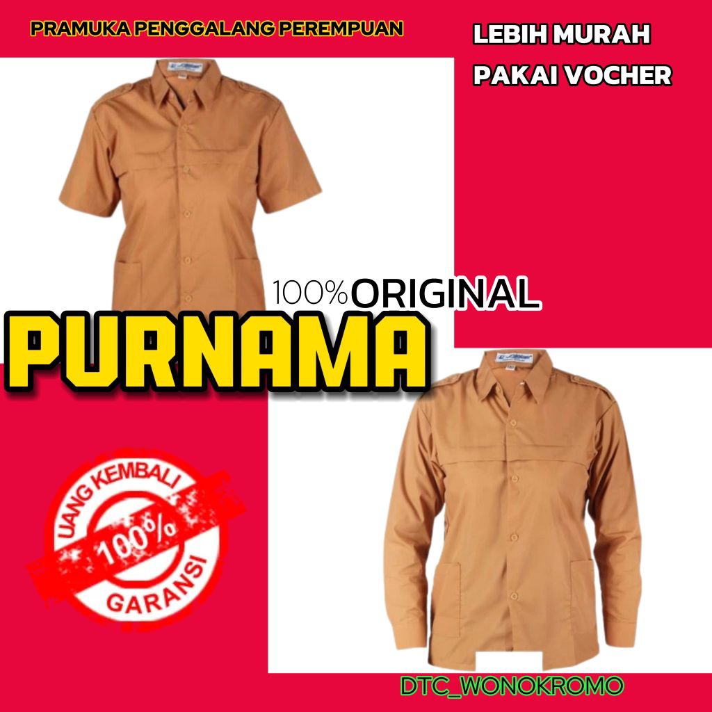 SERAGAM SEKOLAH PRAMUKA PEREMPUAN PURNAMA