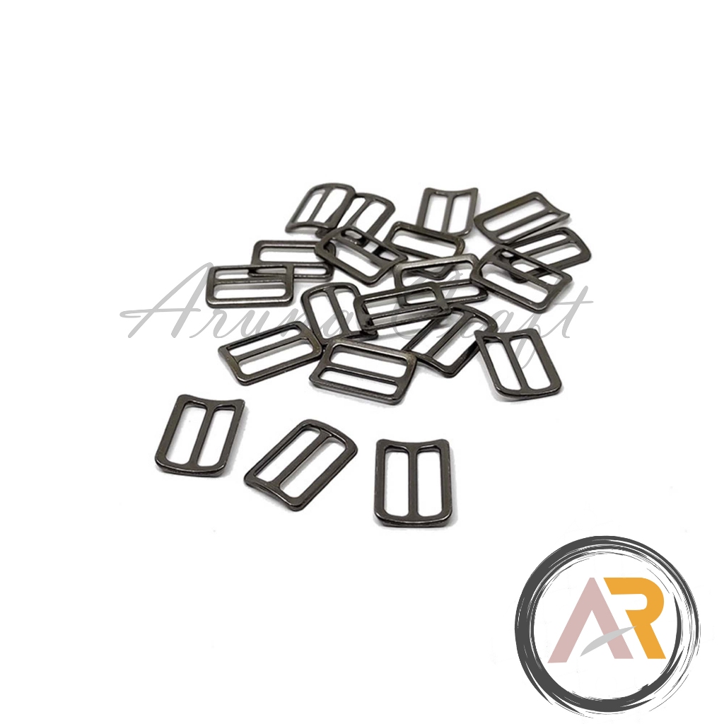 Ring Jalan Topi 1.7 cm Warna Black Nikel - 12 Pcs