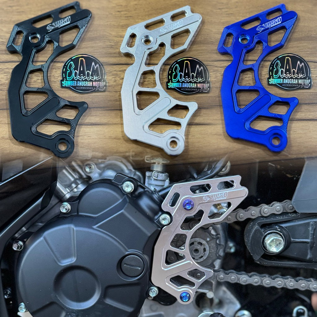 COVER GEAR DEPAN CNC WR155 / MX-KING / VIXION / tutup covor gir wr mx king mxking xabre r15 baut