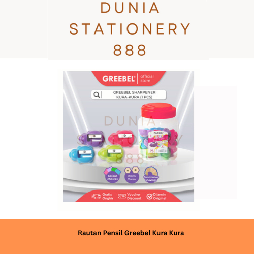 

GREEBEL PARKO SHARPENER KURA-KURA (1 pcs)/ Serutan/ Rautan anak sekolah lancip anti patah