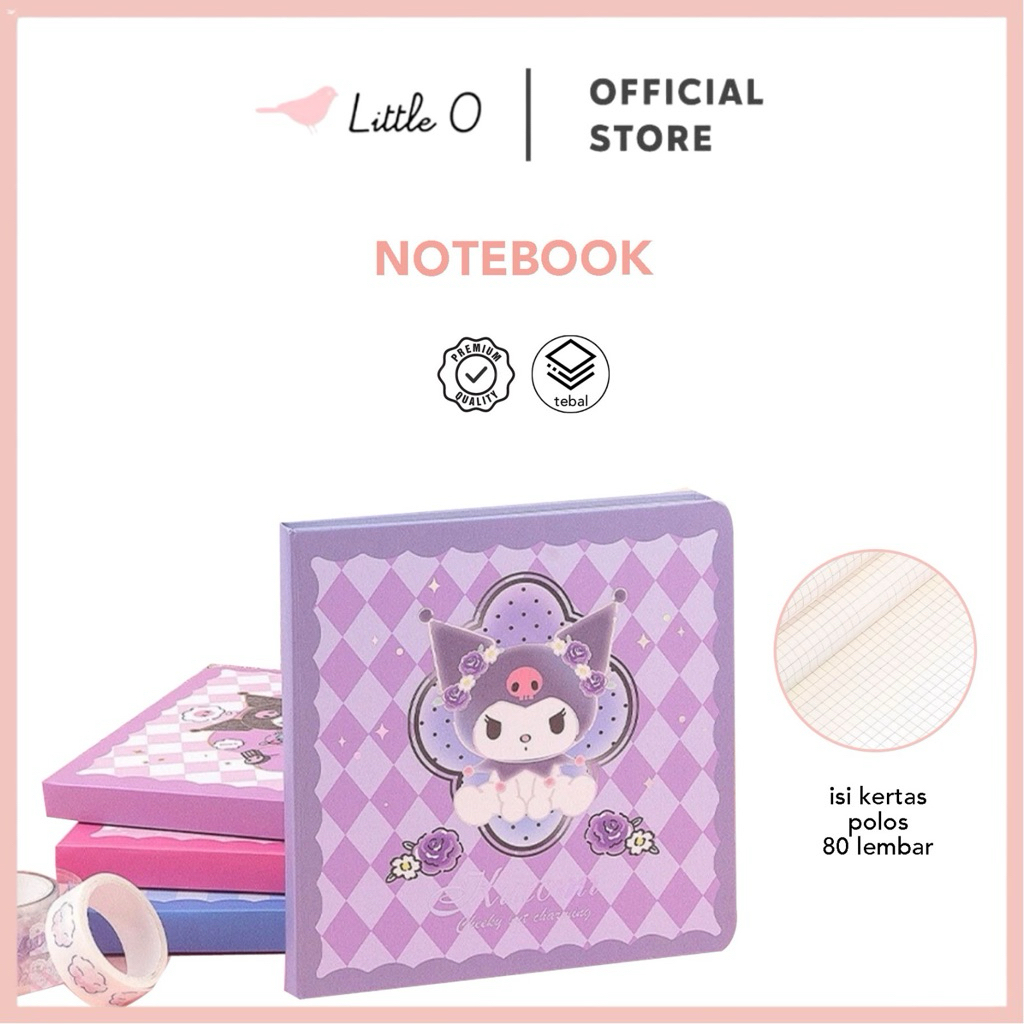 

LITTLE O Notebook Diary Sanrio Model Album High Quality Buku Notes Buku Diary Buku Tulis Hard Cover