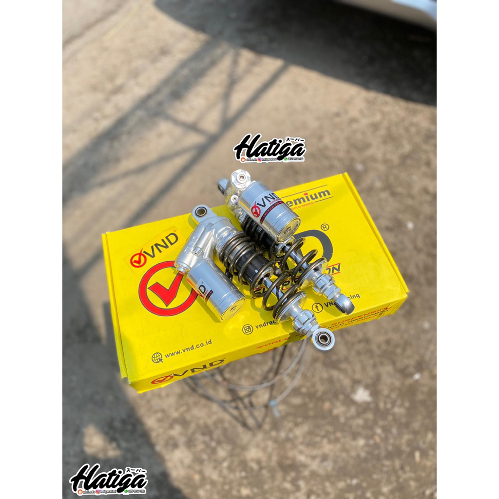 SHOCKBRAKER SHOCK BELAKANG TABUNG VND AK 111 B1 SILVER CLICK FUNGSI 280mm jupiter Z / FIZ R / vega Z