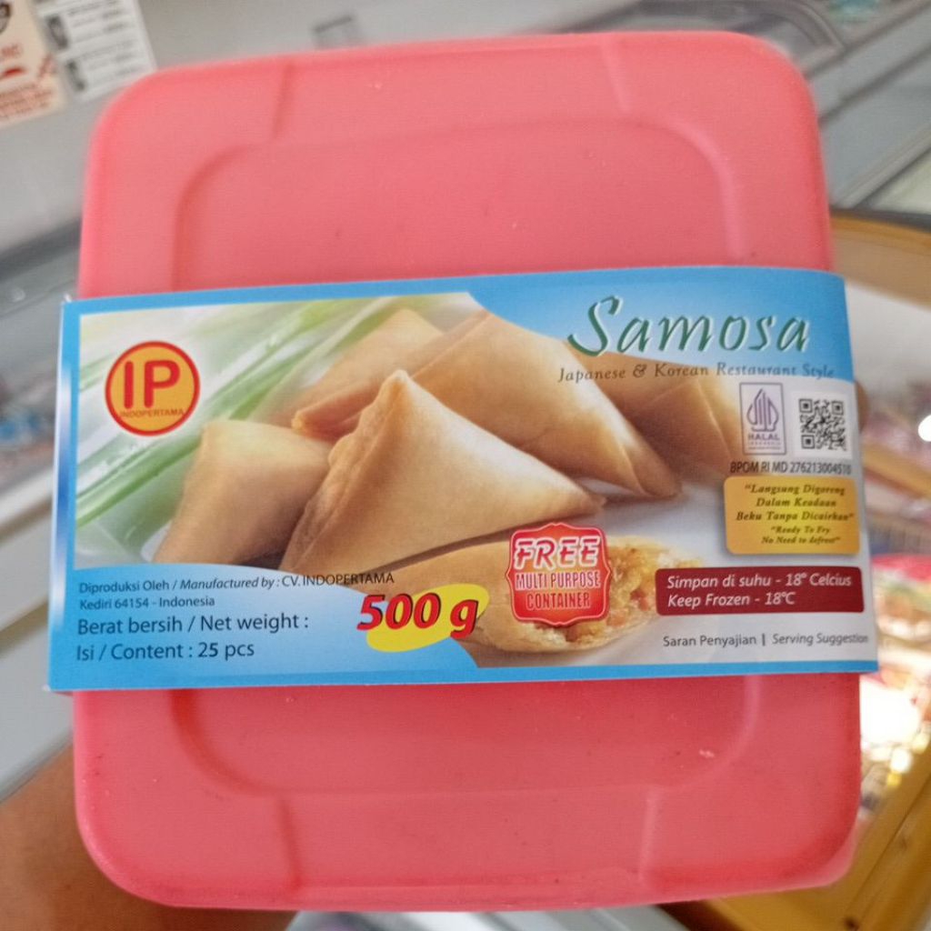 

IP Samosa sayuran 500gr Box isi 25pcs, isi kentang wortel dll