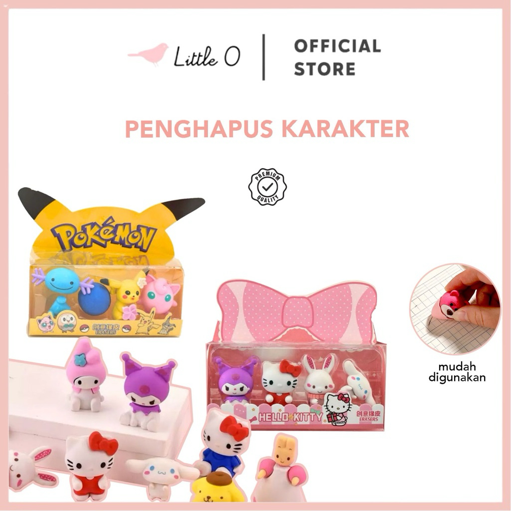 

LITTLE O Penghapus Sanrio Family Box Special Edition 3D 1Box Isi 4 Karakter Eraser Set