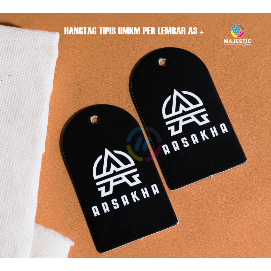 

Label hangtag tipis UMKM/label kertas murah hangtag premium 5lembar A3+
