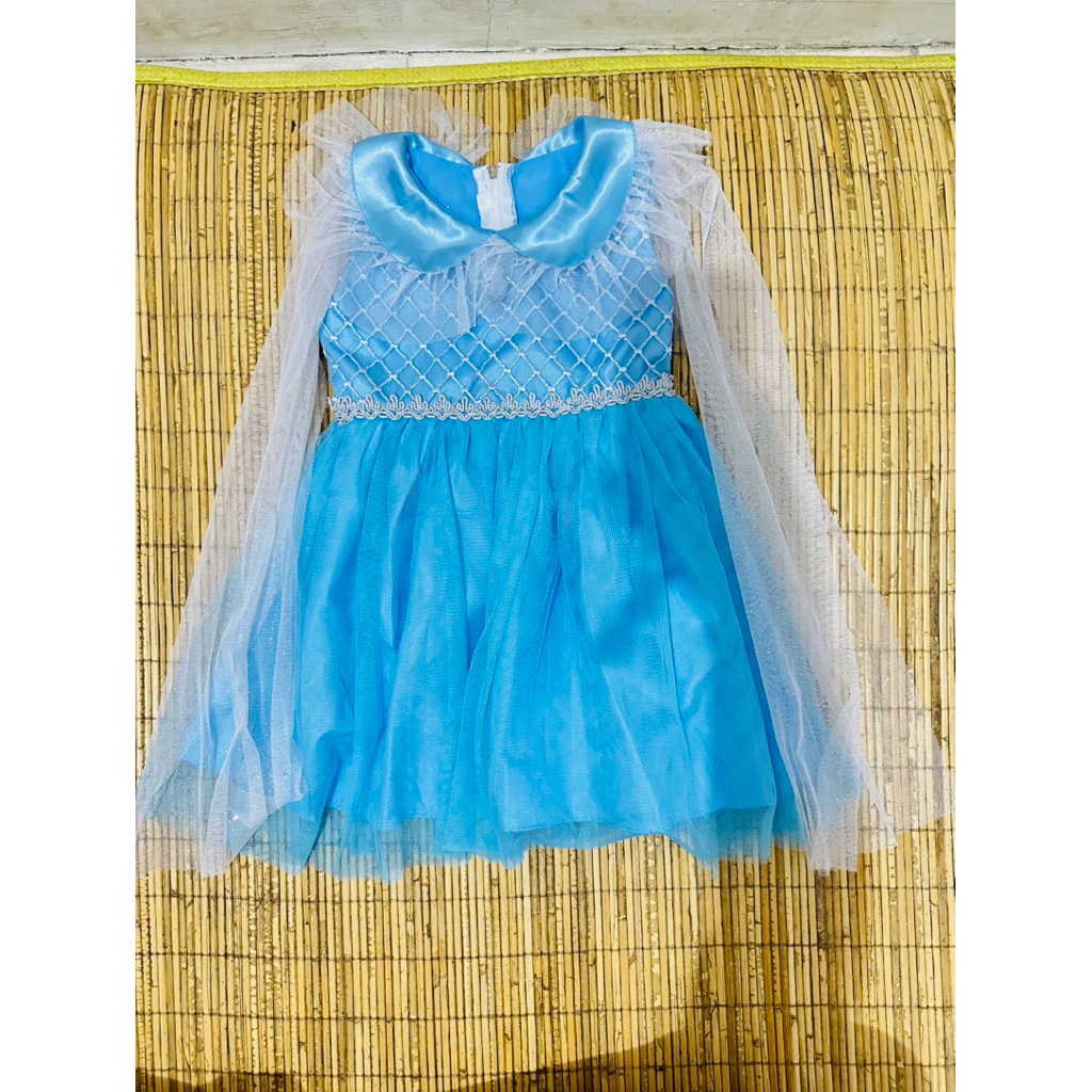 PRELOVED Gaun Pesta anak elsa frozen + aksesoris