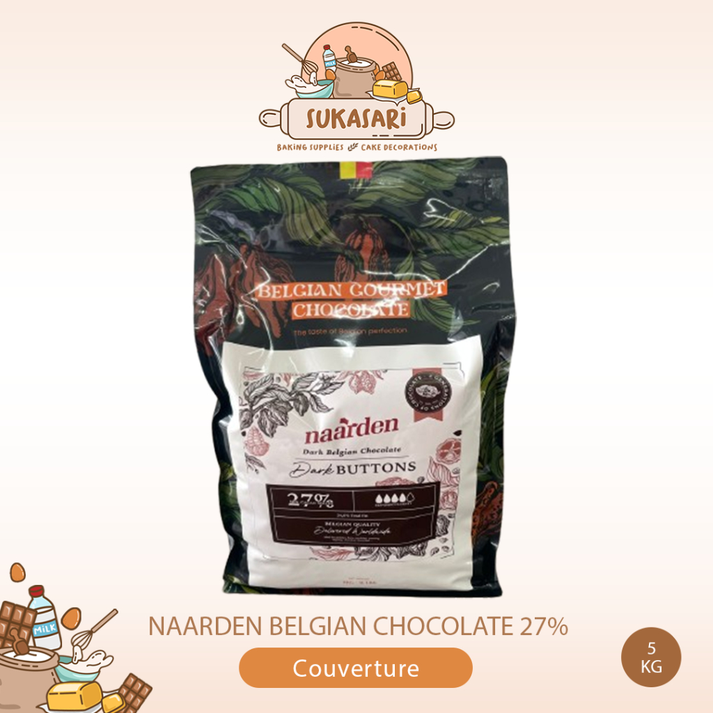 

Naarden Belgian Dark Chocolate Couverture 27% / Coklat koverture Cokelat Buttons Coin