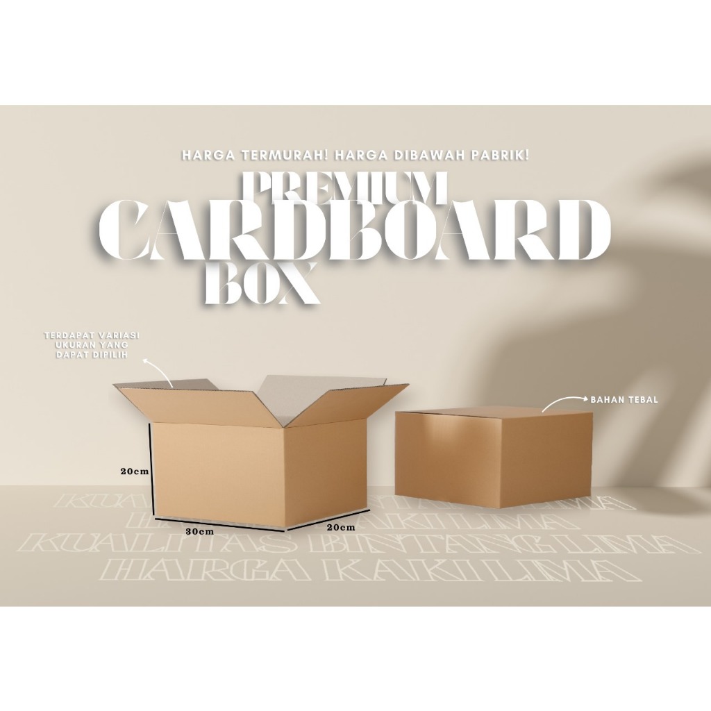 

Kardus Box Packing 20cm x 30cm x 20cm