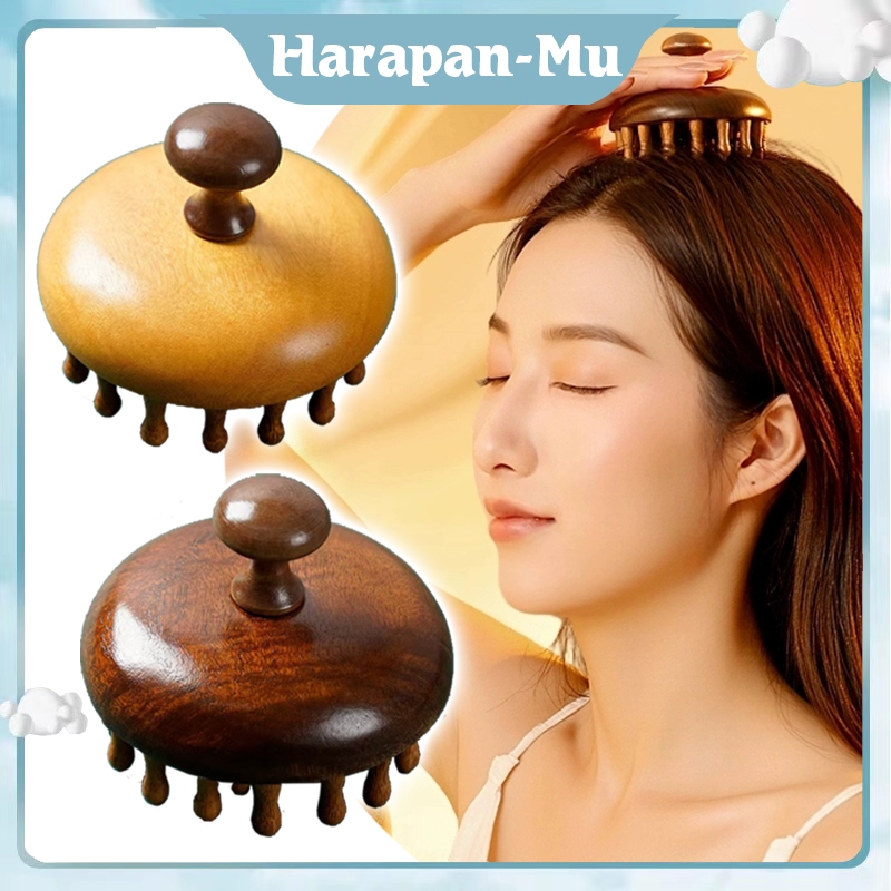 Alat Pijat Kayu Gua Sha Sisir / Alat Pijat Kayu Cendana Gua / Kesehatan Kulit Kepala Pijat