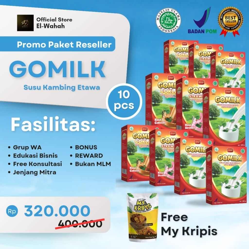 

Gomilk Susu Etawa Herbal Paket Reseller Gomilk