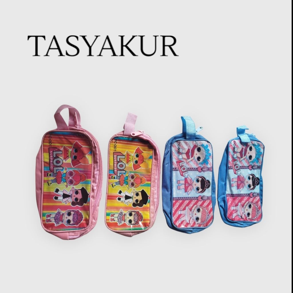 

Kotak / Tas Tempat Pensil Anak Kain Resleting Berkarakter Bahan Tebal Untuk Anak Dengan Desain Lucu dan Warna Cerah