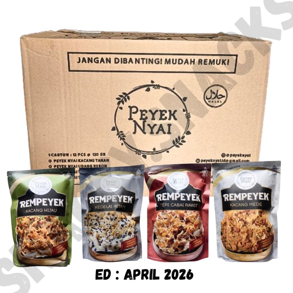 

PEYEK NYAI Rempeyek Carton 12pck/Crtn