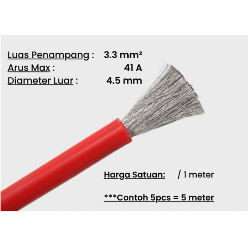 Kabel AWG Extra Soft Silicon High Temperature 2AWG - 12AWG 200°C  - AWG 12