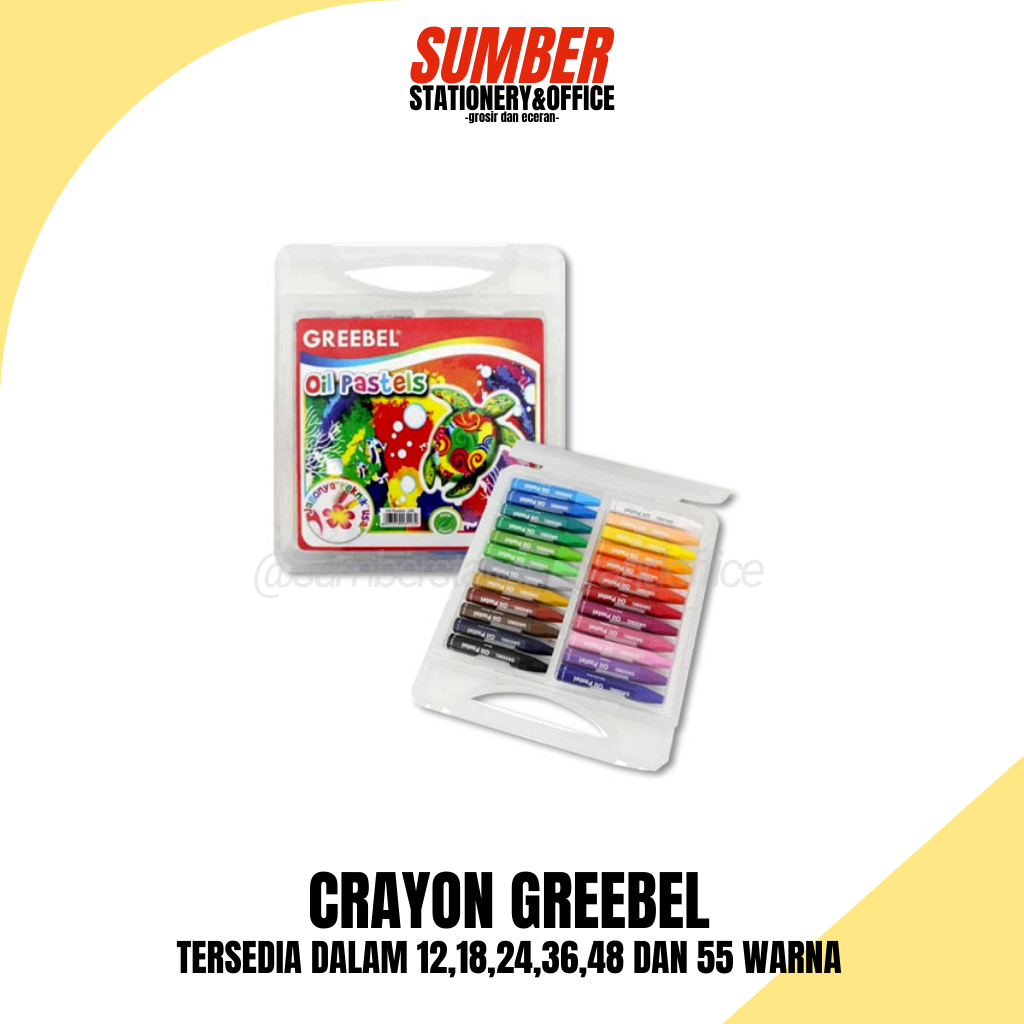 

Crayon Greebel Oil Pastel 12/18/24/36/48/55 Warna [1 Set]