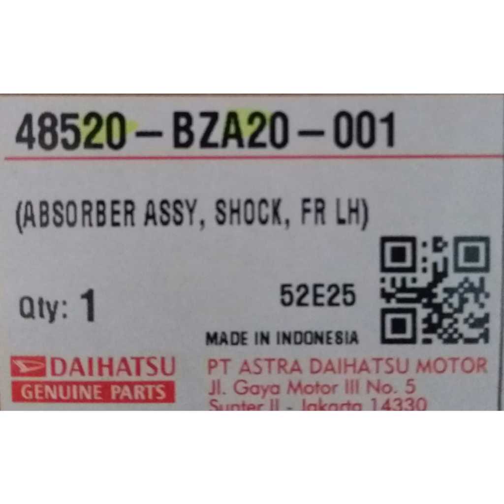 SHOCKBREKER DAIHATSU GREAT XENIA/VELOZ DEPAN KIRI 2012-2021 / 48520-BZA20-001