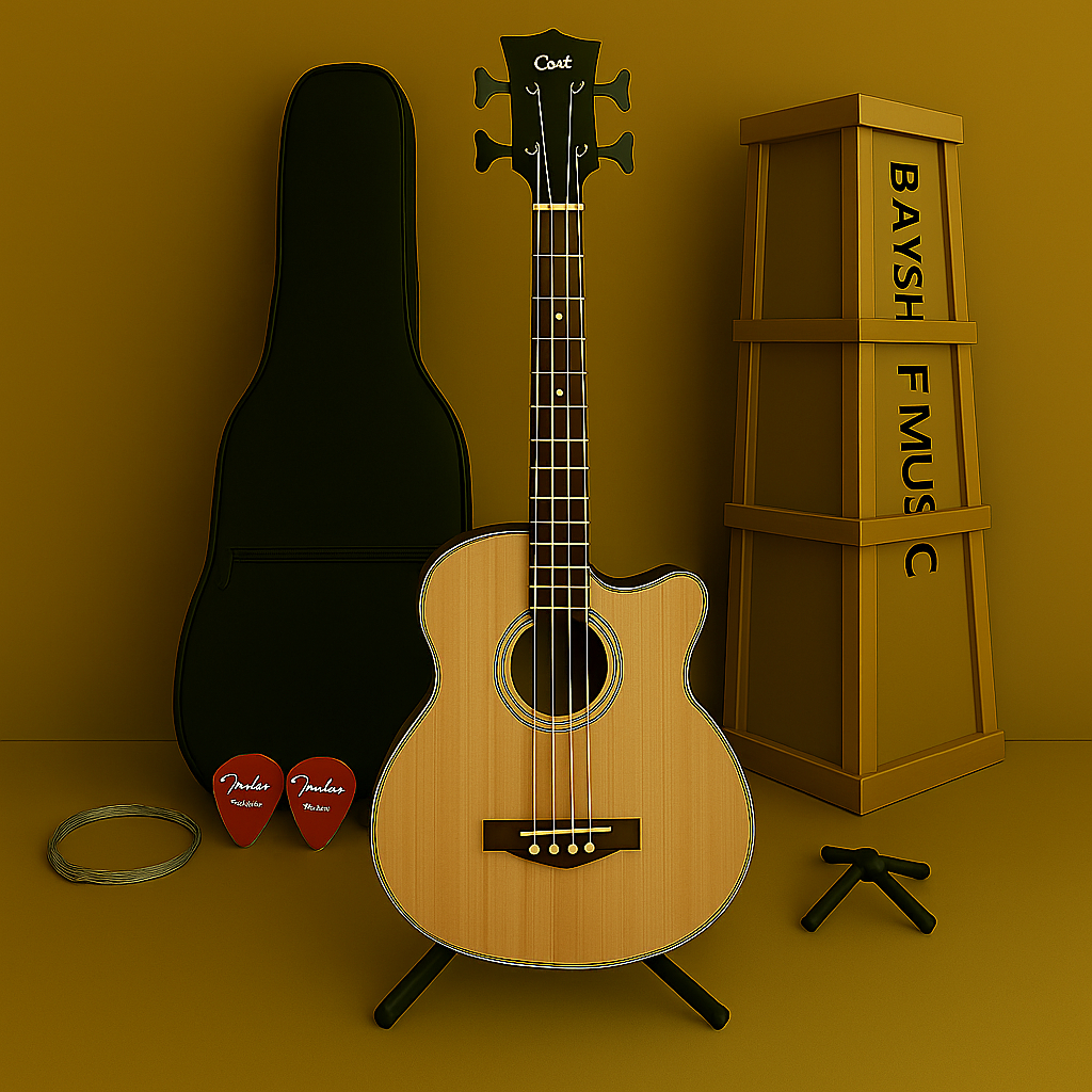Bass Akustik Elektrik Cort Neck Maple Senar High Quality