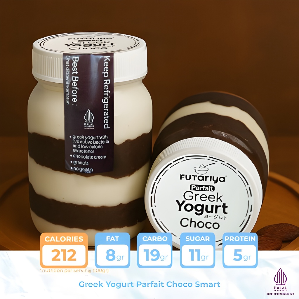 

FUTARIYA Greek Yogurt Parfait Choco Smart Pack - Live Active Probiotics Yogurt, Low Calorie