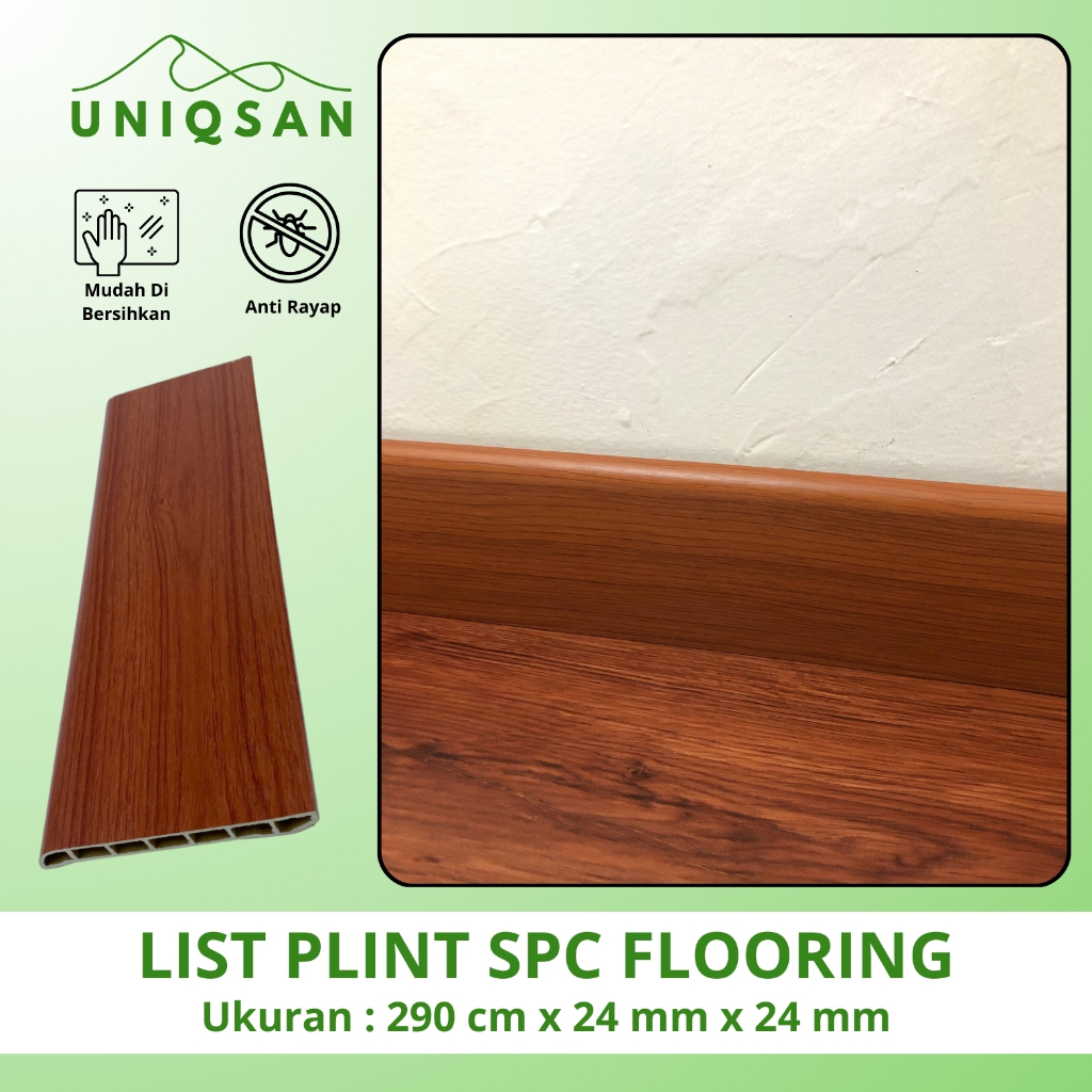 UNIQSAN - List Plint Spc Flooring 2.4m List Plint Vinyl Aksesoris Lantai SPC & Vinyl