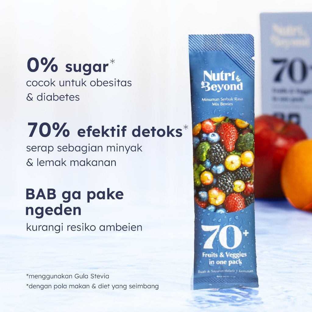 

Nutri & Beyond Fiber Drink dengan Buah dan Sayur Rasa Mixberry-1 Box isi 16 Sachet Pelancar