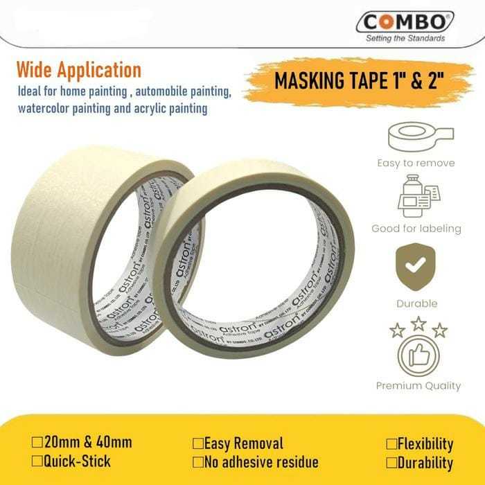 

Lakban Kertas 1 Inch / Masking Tape 1" Astron / Selotip Kertas