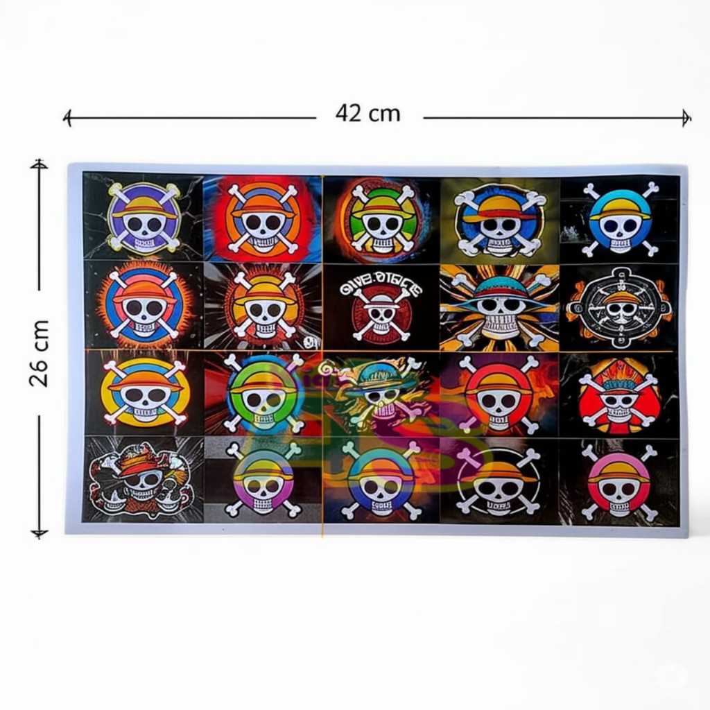 

1 LEMBAR STIKER ONE PIECE UK 42 CM X 26 CM / 1 LEMBAR STIKER ONE PIECE VIRAL / STIKER BAJAK LAUT