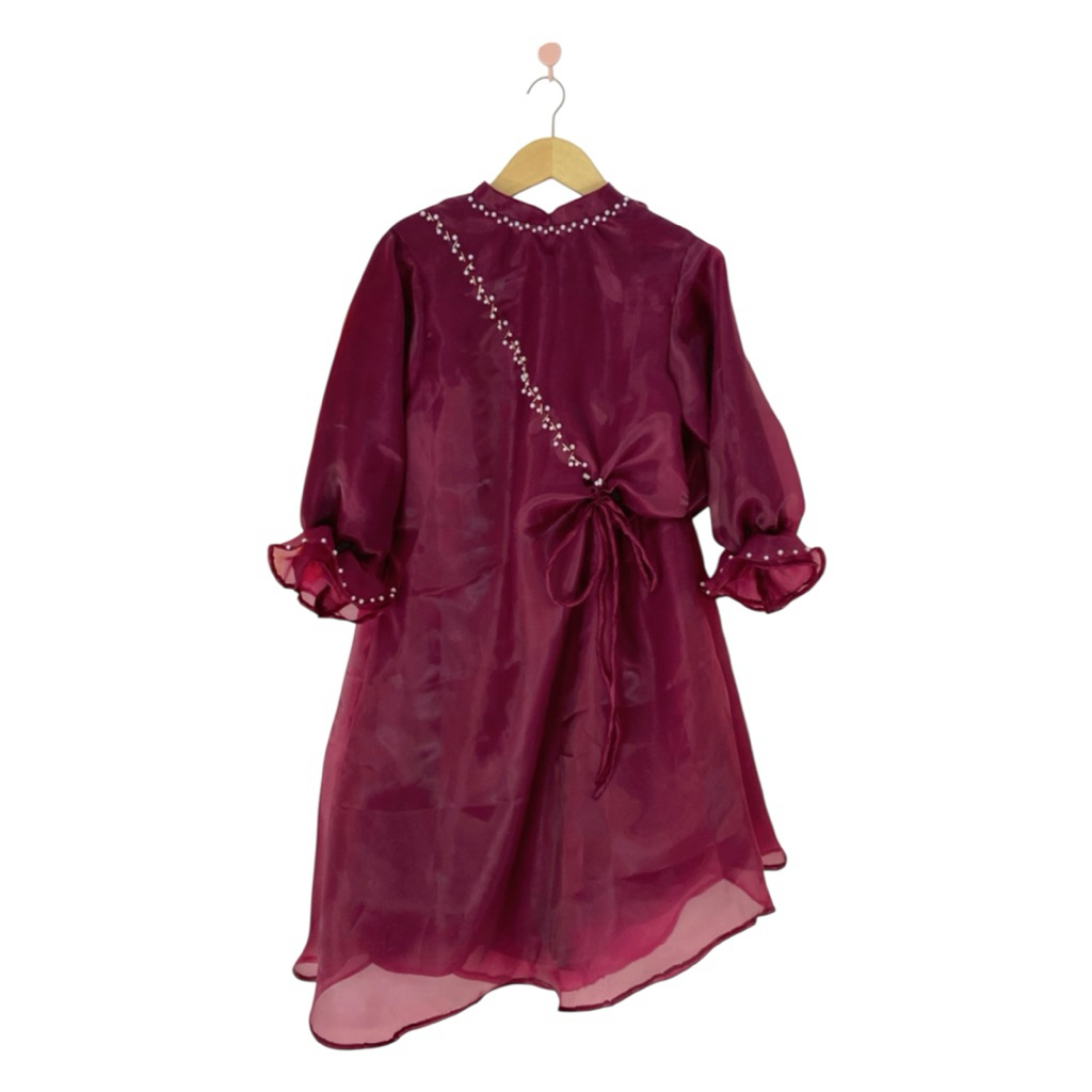 Baju Bodo Modern Organza Burgundy Elegan – Baju bodo Adat Makassar/bajubodoadatbugisPreorder