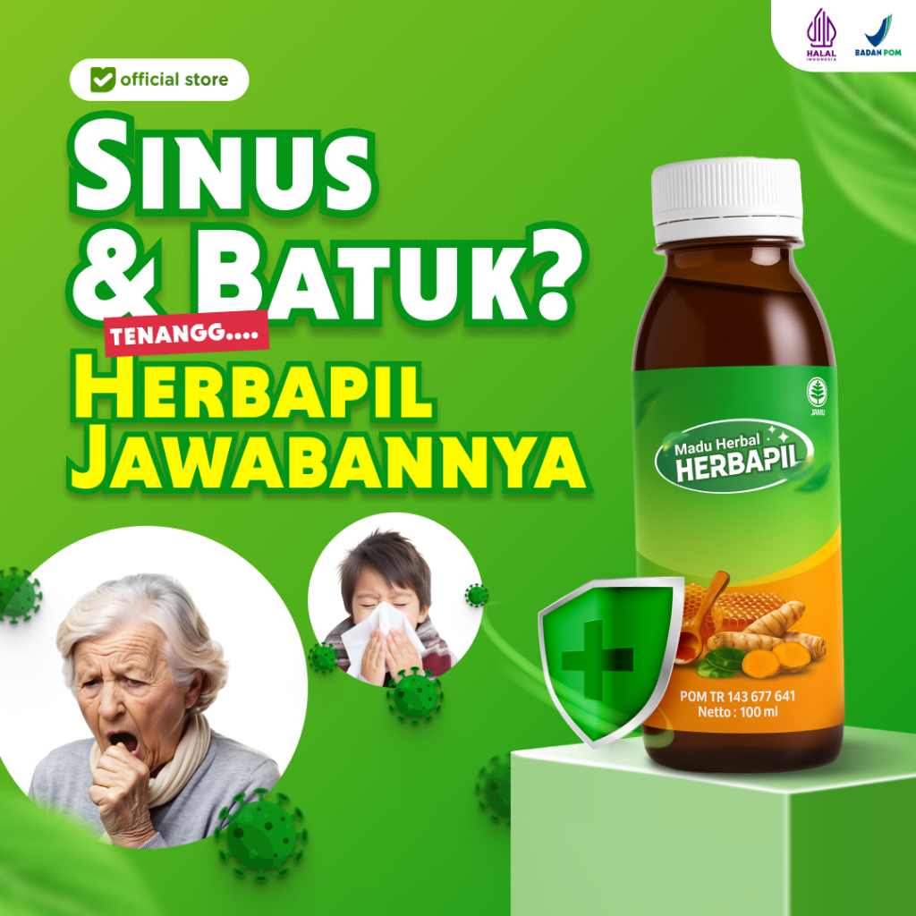 

PAKET 2 BOTOL HERBAPIL, Herbal Hangat yang Membantu Ringankan Sinusitis & Batuk Membandel