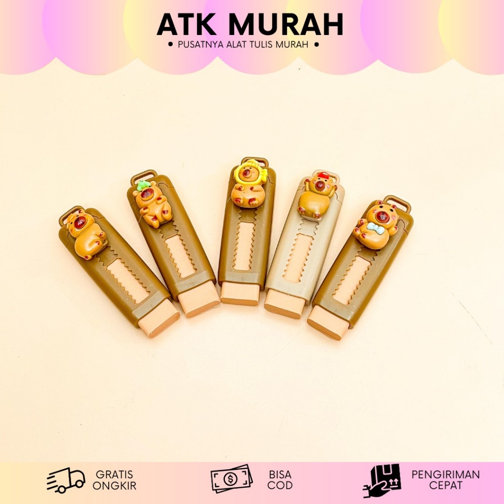 

PENGHAPUS MODEL CUTTER CAPYBARA ER-1695 ERASER HAPUSAN ALAT TULIS LUCU IMUT KADO UNIK MURAH TERJANGKAU