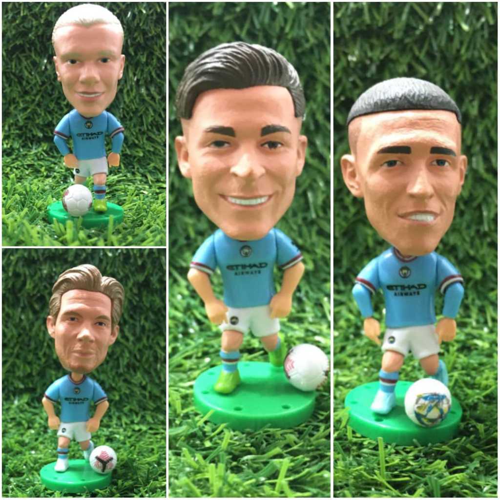 Minifigure Karakter Pemain Bola Man.City Action Figure Soccerwe Sepak Bola Aksesories Pajangan Haala
