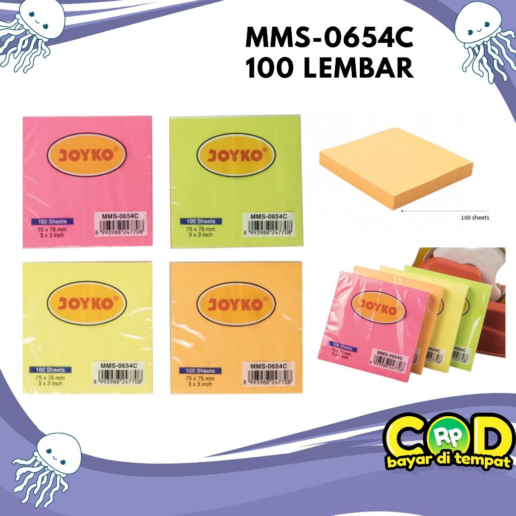 

Memo Stick Joyko Mms-0654C 4 Warna (400 LEMBAR)