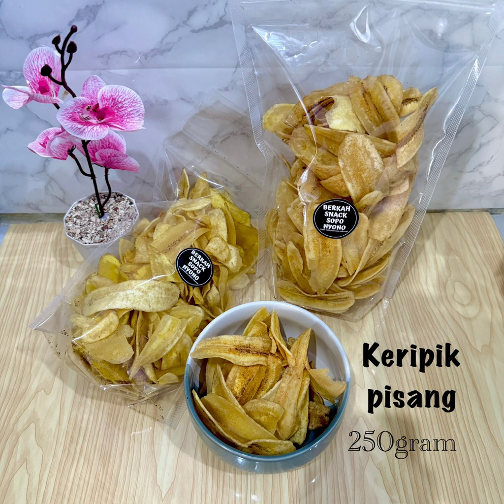 

KERIPIK PISANG KEMASAN 250gram ~ KERIPIK PISANG ORIGINAL ASIN GURIH BAWANG KETUMBAR