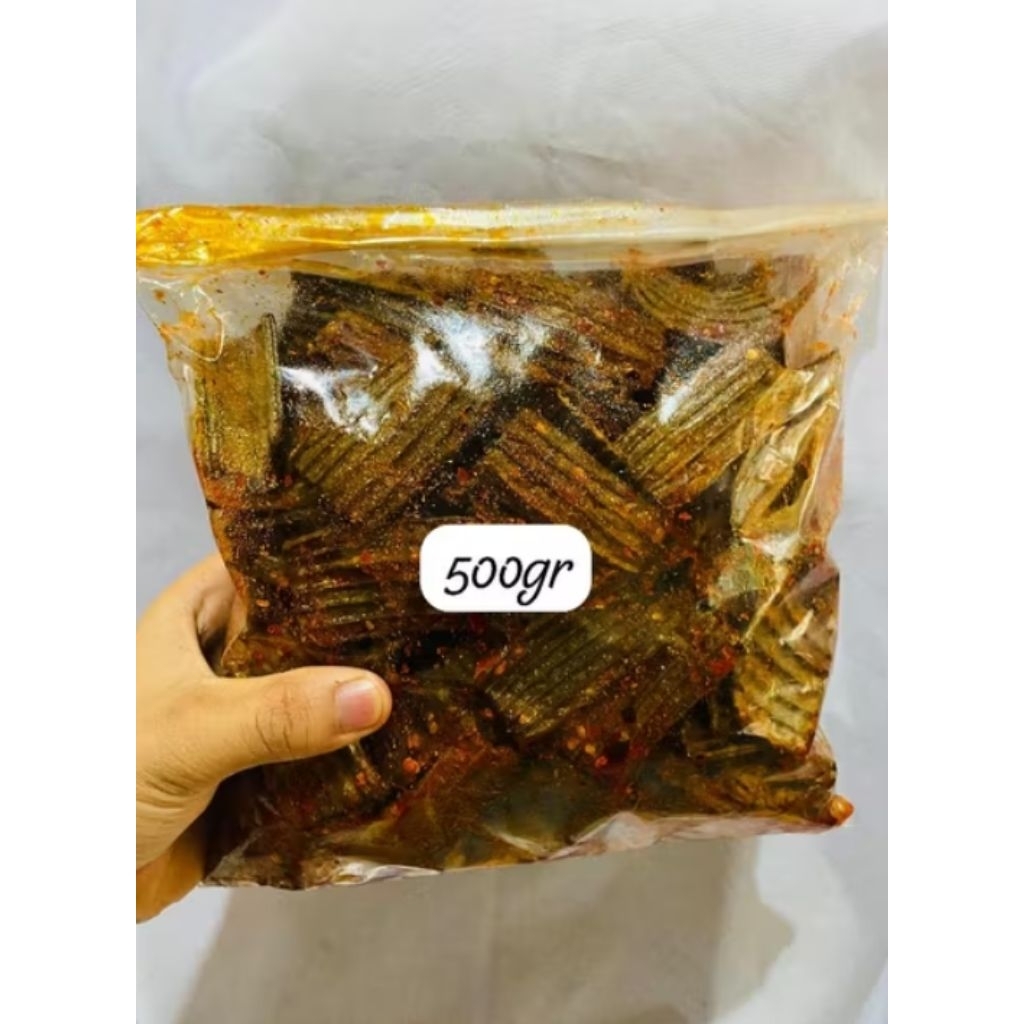 

Kerupuk Jengkol Pedas Daun Jeruk/ isi500gram