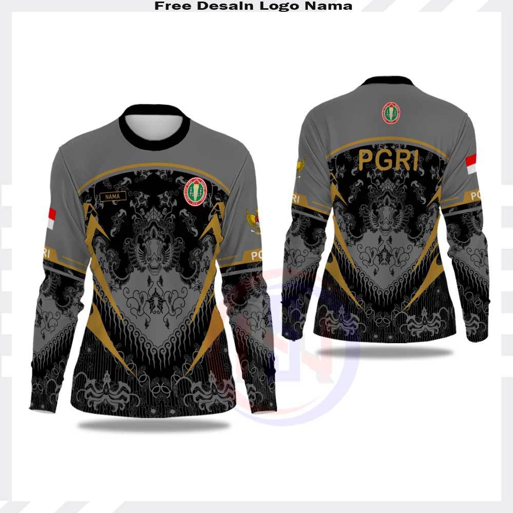 Kaos Baju PGRI Wanita Fullprinting / Kaos Seragam PGRI Wanita  / Jersey PGRI / Baju Batik PGRI