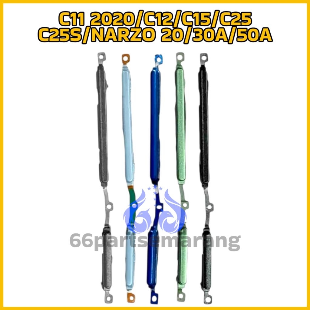 Tombol Luar Power On Off Volume Realme C11 2020 / C12 / C15 / C25 / C25S / Narzo 20 / 30A / 50A Copo