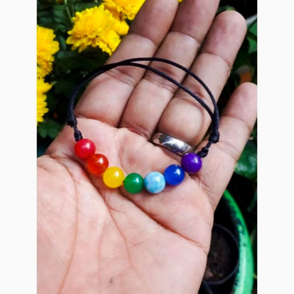Gelang Simple 7 Batu Giok Cakra Terbaik