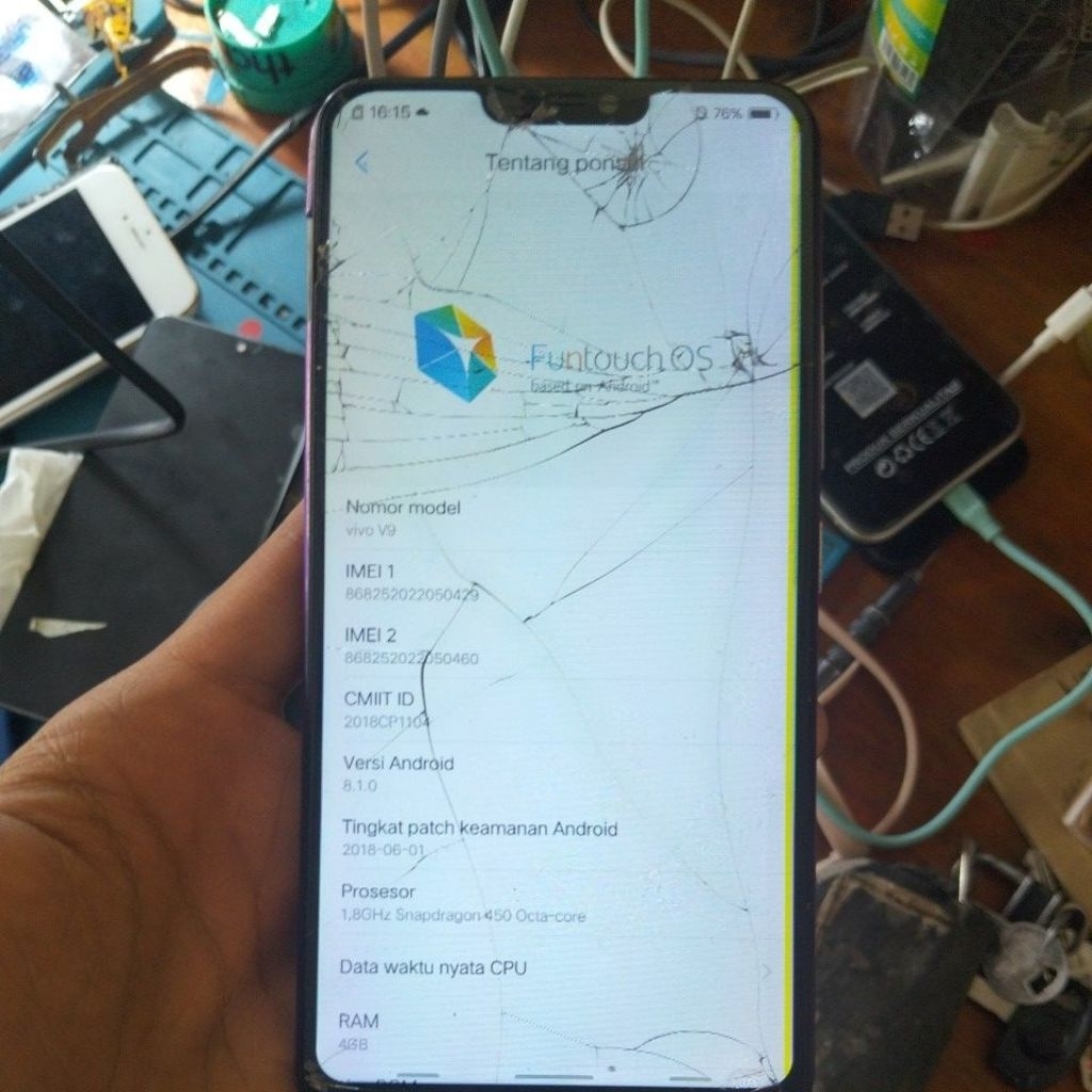 MESIN VIVO V9 RAM 4/64 normal original