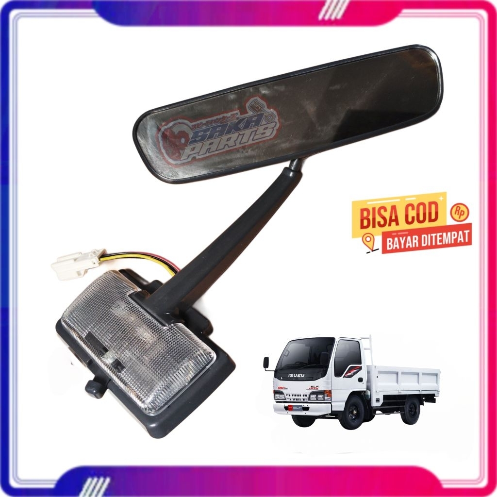 Kaca Spion Dalam + Lampu Isuzu NKR71/NKR 71 Tahun 2012 (Part No. 3653