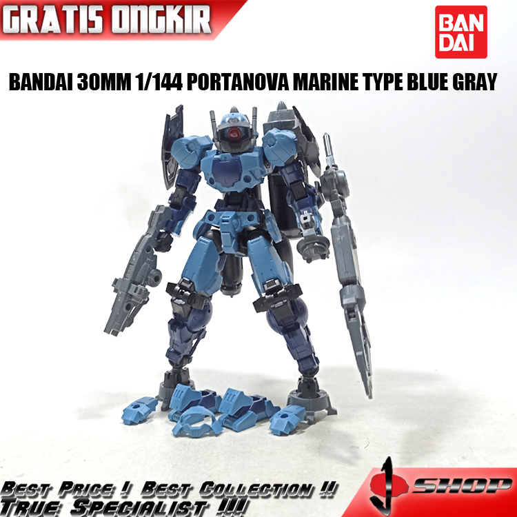 BANDAI 30MM 1/144 PORTANOVA MARINE TYPE BLUE GRAY 30MM175