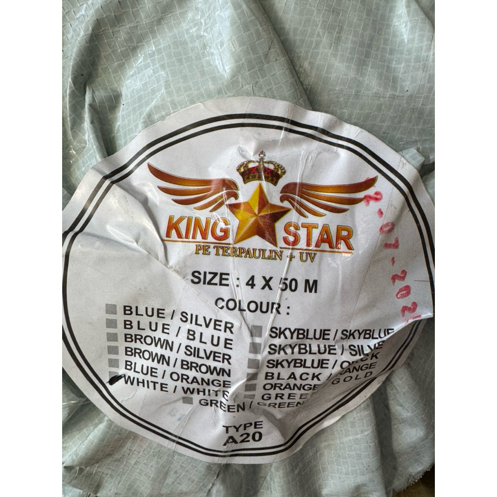 TERPAL ROLL A20  IMPORT ORIGINAL PUTIH//TERPAL ROLL//TERPAL GROSIR