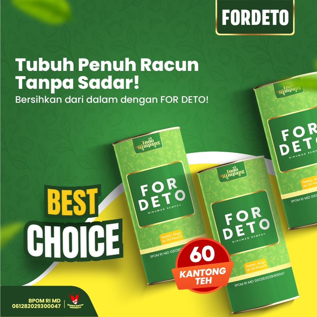 

Teh Detox FORDETO Premium Tea - Obat Diet Herbal Teh Detoks Herbal Penurun Berat Badan Alami BPOM