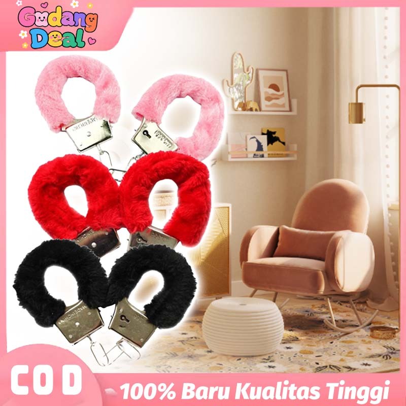 Klasik Mainan Borgol Anak Handcuffs Borgol Tangan Mainan Prank Plastik Alat Peran Kostum