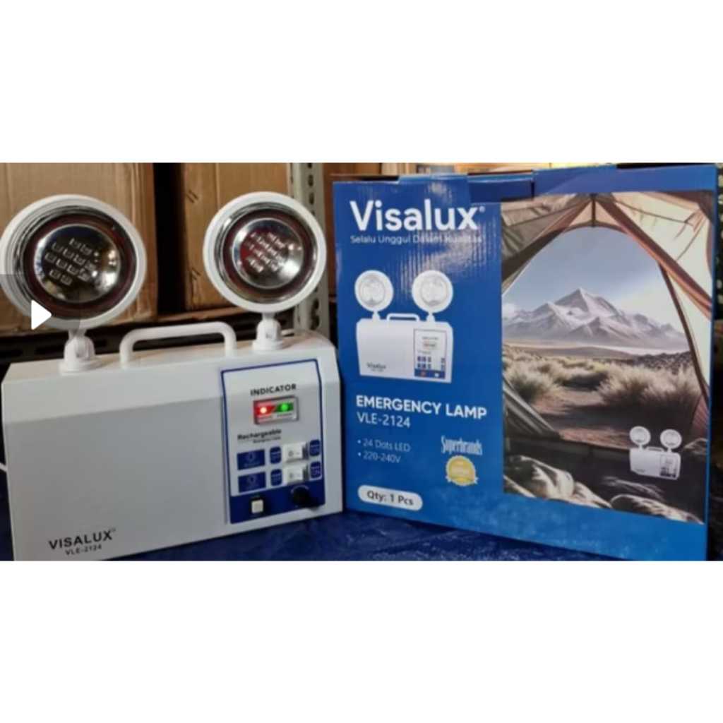 Visalux VLE-2124 LED Emergency Lamp - Lampu emergency Mata Kucing - Lampu Darurat - Lampu Listrik Pa